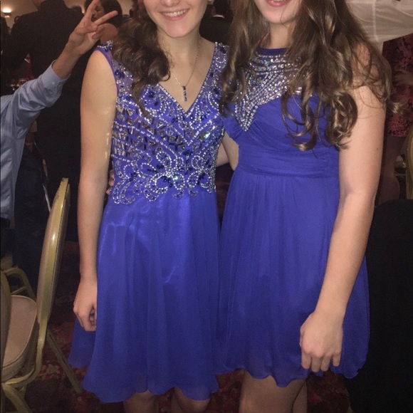 dark blue semi formal dresses